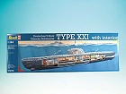 Deutches U-Boot Typ XXI mit interieur  1:144