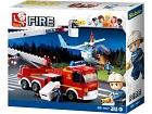 Hasiči a vrtulník, kostky shodné s LEGO