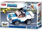 Policejní hlídka natahovací auto, kostky shodné s LEGO