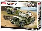 Jeep a protiletadlové dělo, kostky shodné s LEGO
