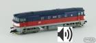 Motorová lokomotiva 749 121 Bardotka, ČD, TT 1:120, ozvučený Jacek Sound