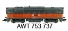 Motorová lokomotiva 753 737 Brejlovec, AWT, TT 1:120