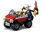 Hasičský jeep, kostky shodné s LEGO