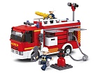 Hasičský vůz s čerpadlem, kostky shodné s LEGO