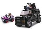 SWAT vůz a zloděj na čtyřkolce, kostky shodné s LEGO