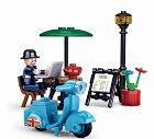Jezdec na skútru, kostky shodné s LEGO