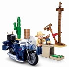 Motorkář na výletě, kostky shodné s LEGO