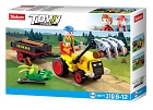 Traktůrek s přívěsem, kostky shodné s LEGO