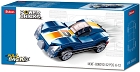 Natahovací auto modrý sporťák, kostky shodné s LEGO