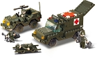 Sanitka a džíp, kostky shodné s LEGO