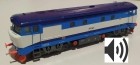 Motorová lokomotiva T478 1002 Bardotka tmavě modrá střecha i proužek, ČSD, H0 1:87, ozvučený Jacek Sound