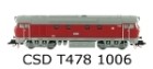 Motorová lokomotiva T478 1006 Bardotka, ČSD, TT 1:120